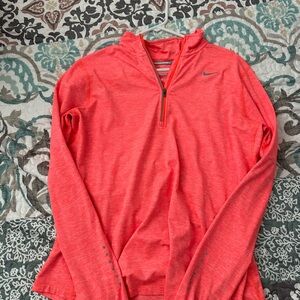 Nike Bright Coral Quarter-Zip Pullover
